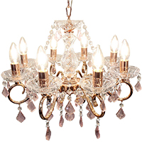 6灯シャンデリア LED対応 「クララ」華奢で美しいデザイン