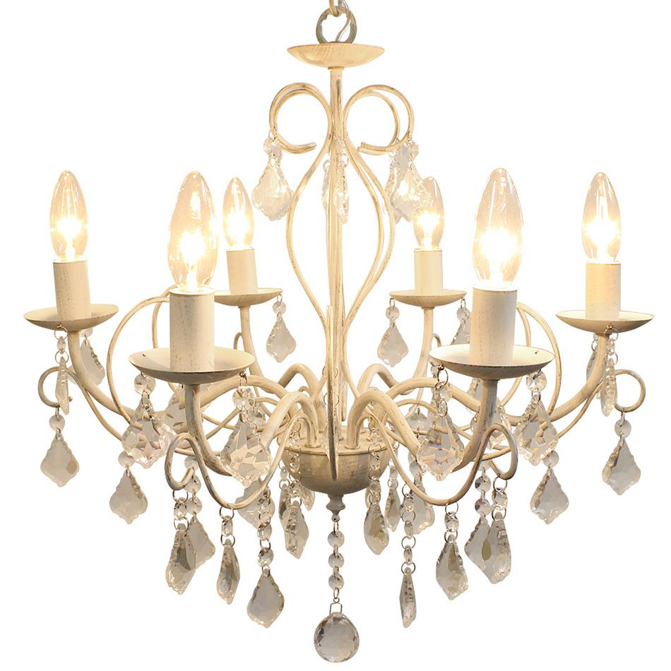 6灯シャンデリア LED対応 「クララ」華奢で美しいデザイン