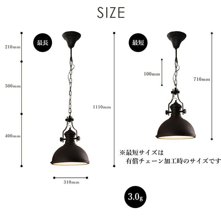 1灯 インダストリアルペンダントライト Roger (ロジェ) | 照明専門店