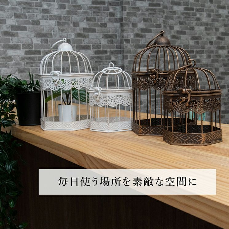 アイアンバードケージ ヘキサゴンS 2Pセット 鳥かご 鳥籠 インテリア