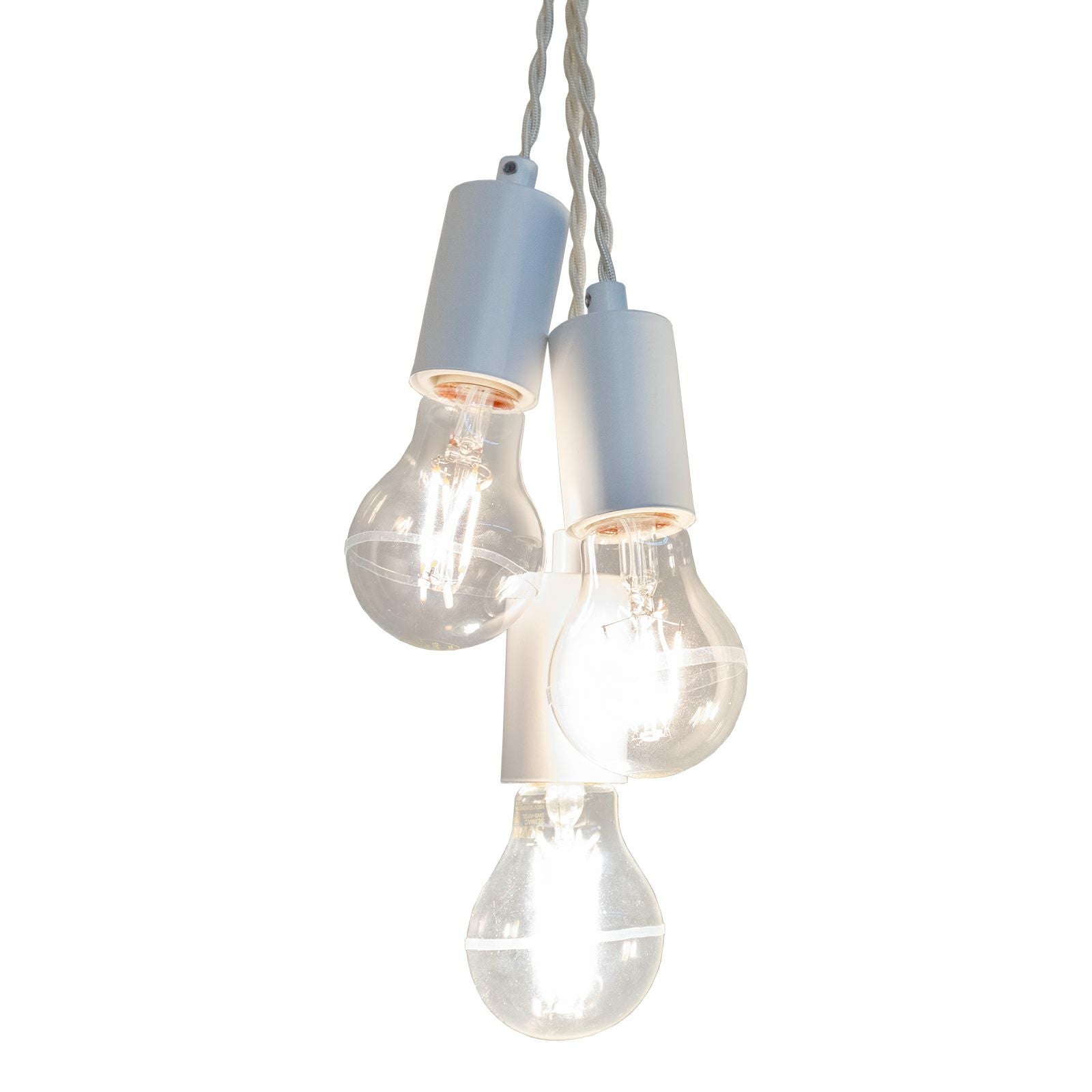 電球を楽しむ 3灯ペンダントライト 「NUDELAMP3」