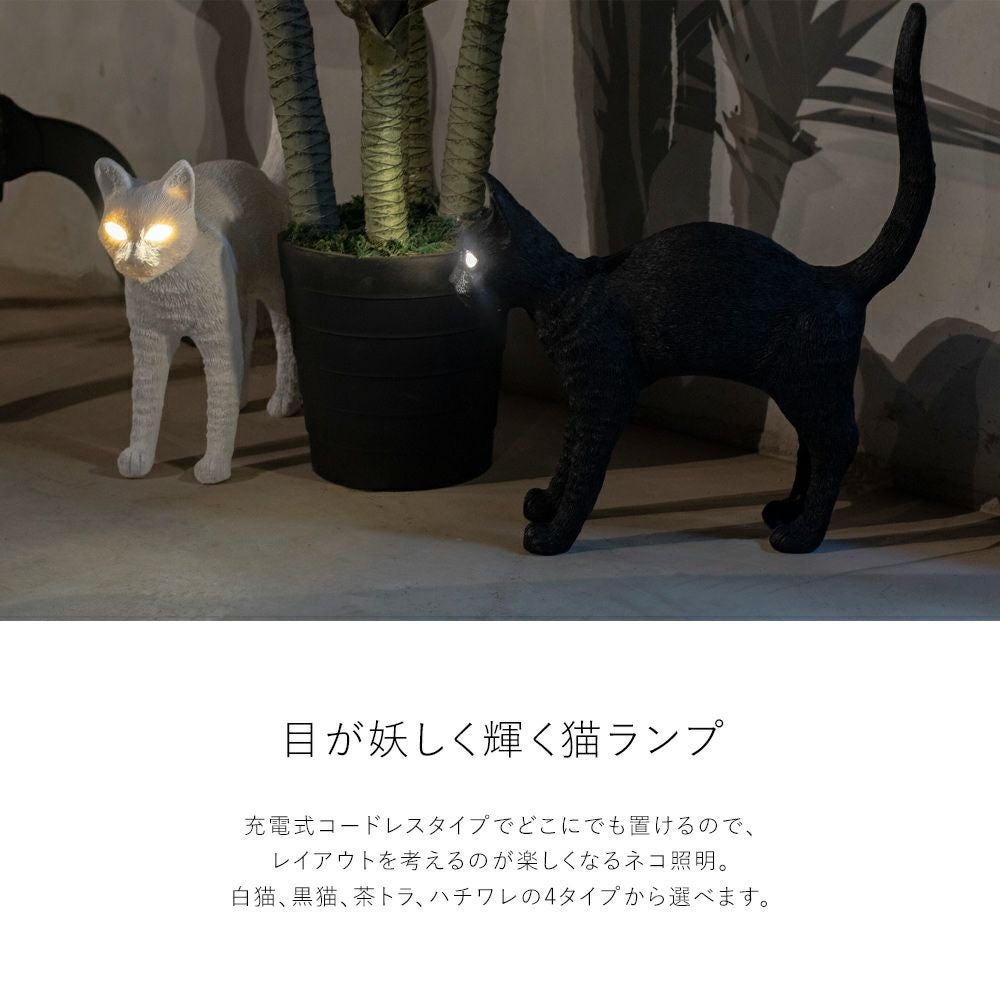 猫の目が光るテーブルランプ ルミナスキャッツ
