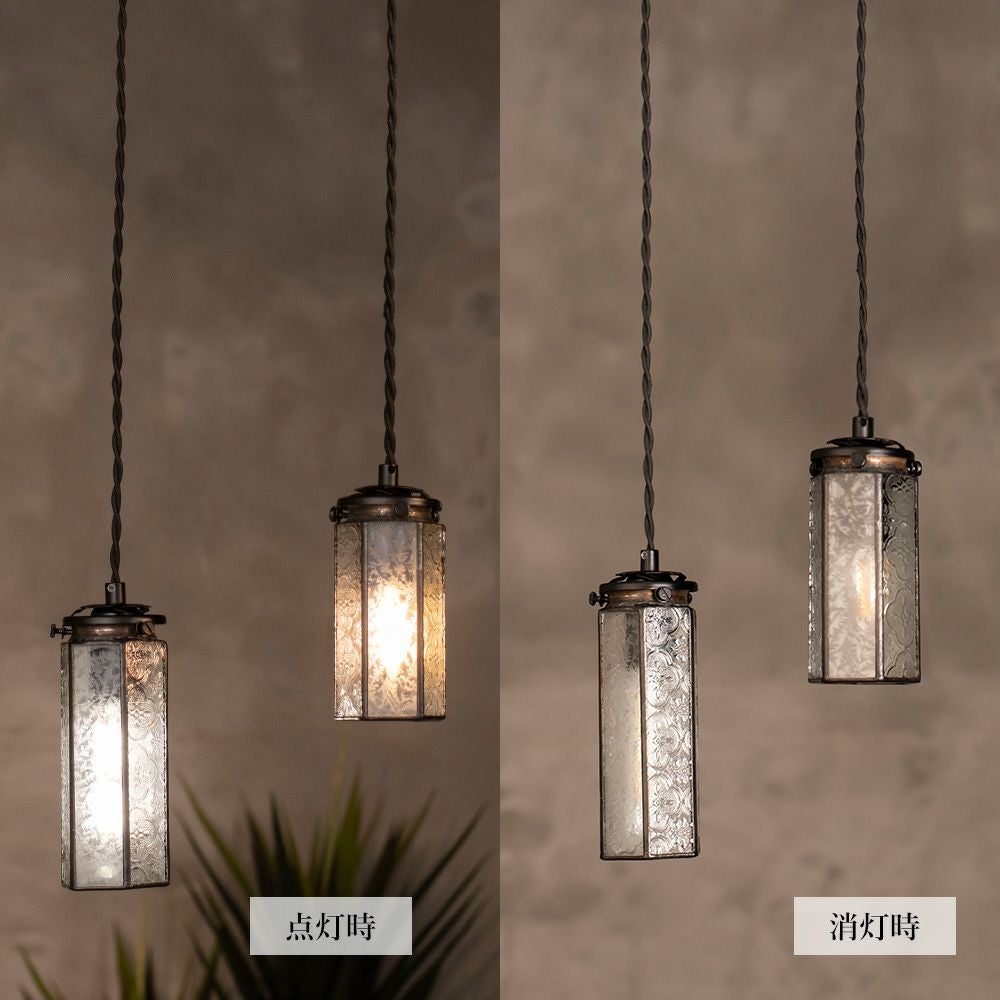 和モダン ステンドグラスペンダントライト 東風 こち 六角