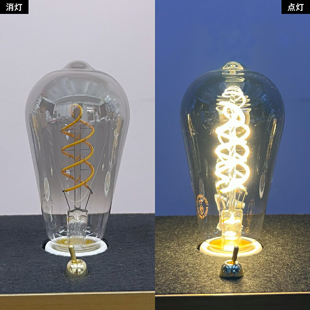 LED電球 レトロ球 E26 スモーク 電球色 25w相当 調光器非対応 PSE認証